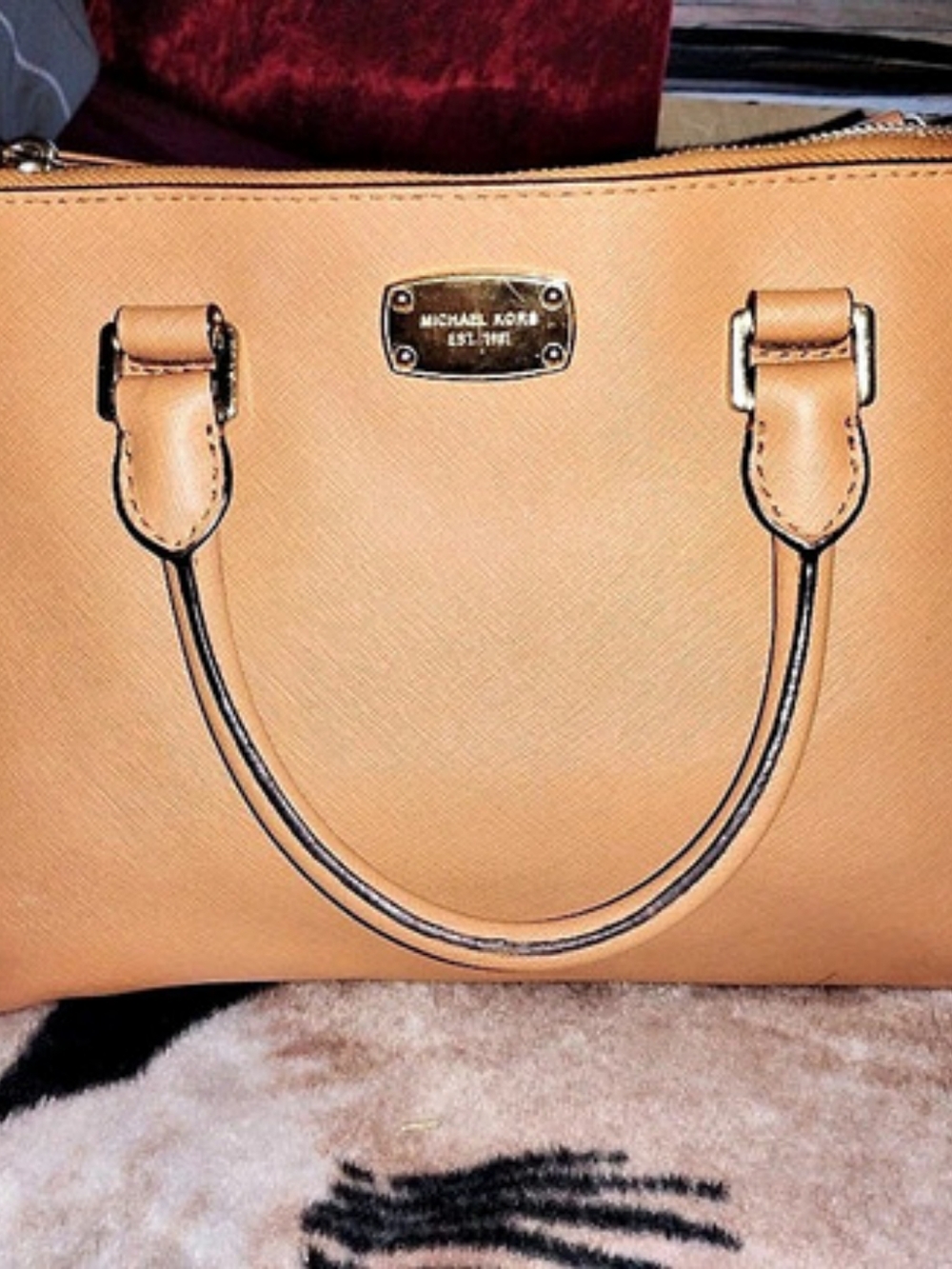 Michael Kors Structured Satchel in Brown